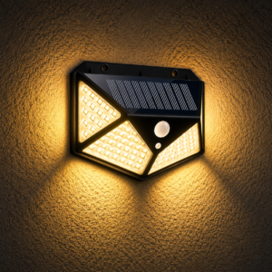 LED Solar Motion Sensor Light Outdoor Waterproof, Solar Security Wall Light